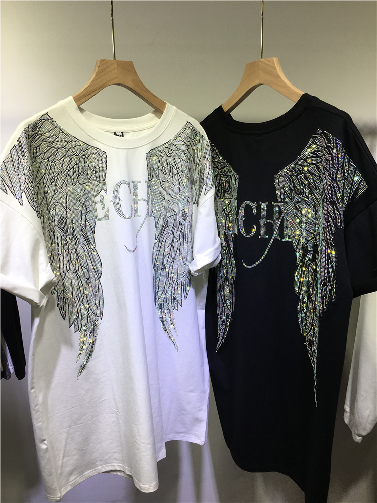 L-4XL Oversize Rhinestone Ange – Streetwear Clothing Brands recenzja i cena
